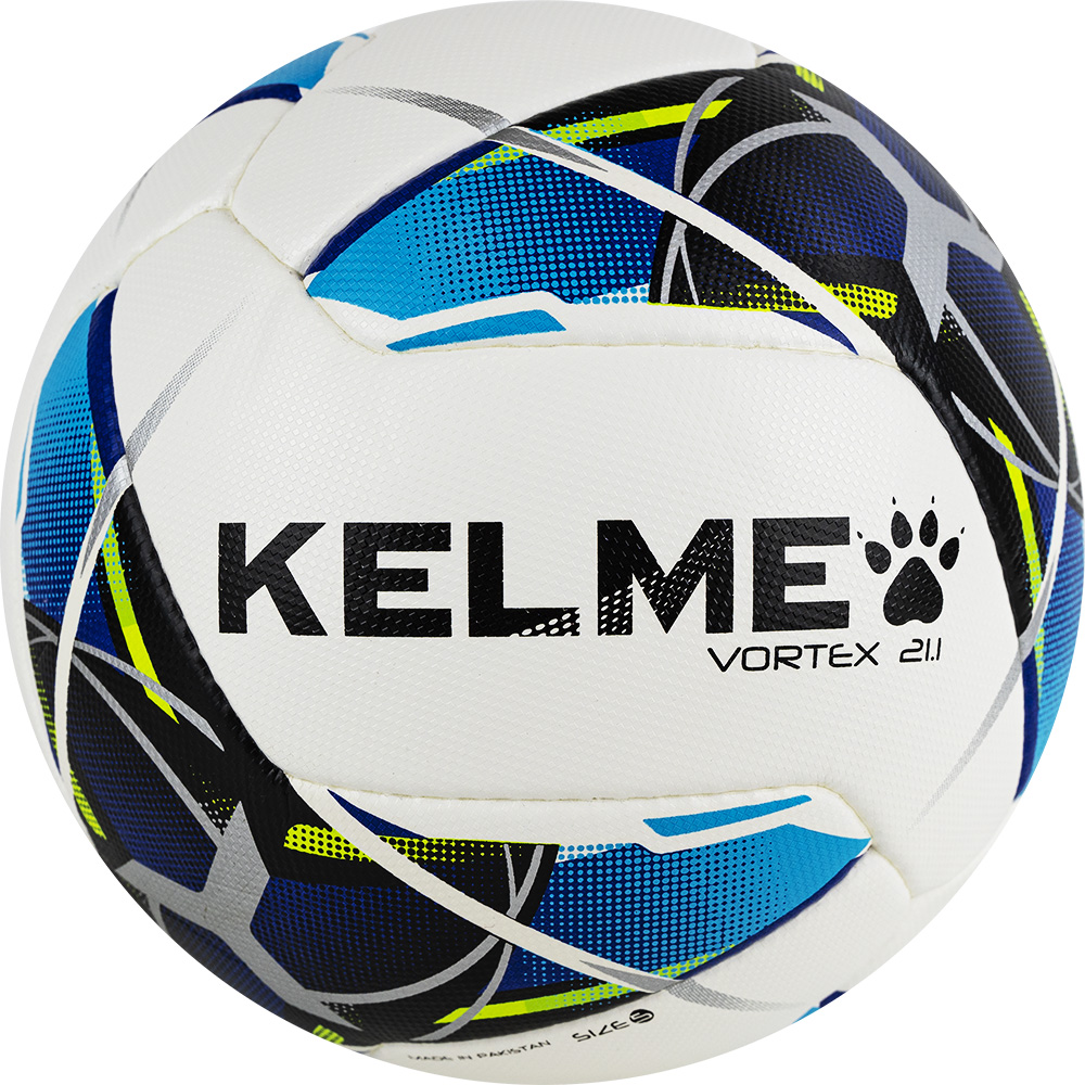 Мяч футбольный KELME Vortex 21.1, Размер 5, Цвет Бело-синий