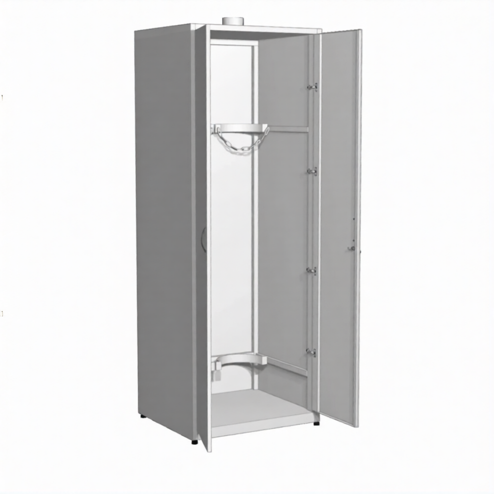 Шкаф металлический для 2-х баллонов ШМБ-2 (белый)