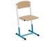 Стул школьный ученический 5-7 г/р "Альтер" регулируемый (фанера, м/к белый/синий)