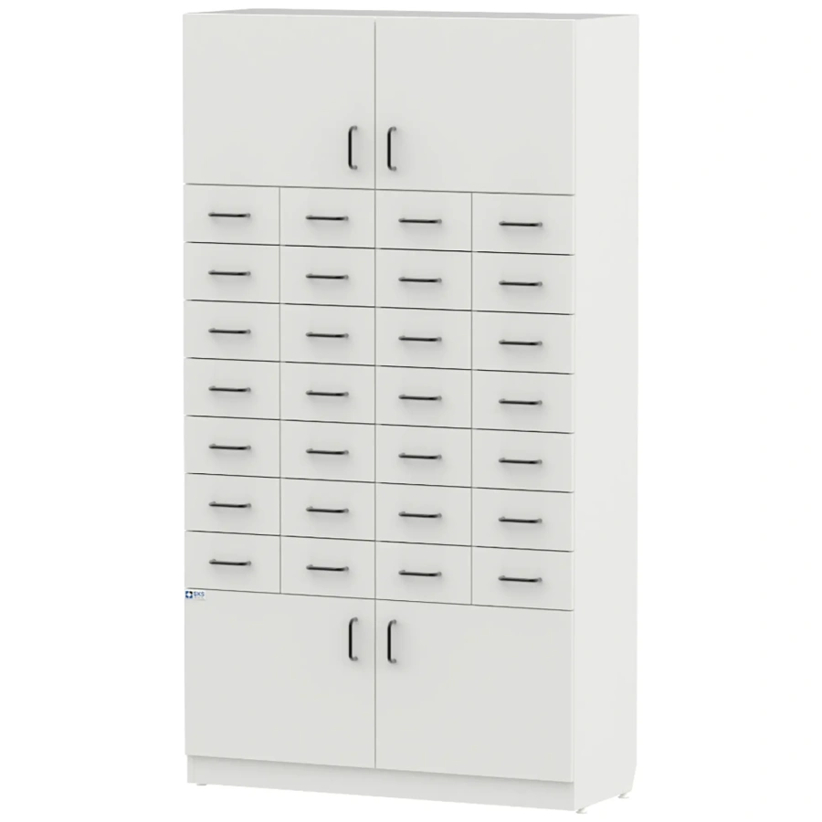 Шкаф с ящиками WHITE LITE 1