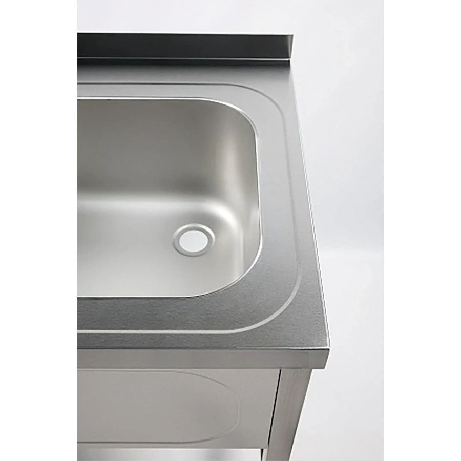 Ванна моечная двухсекционная цельнотянутая с бортом ВМЦ-2/15/6-БП