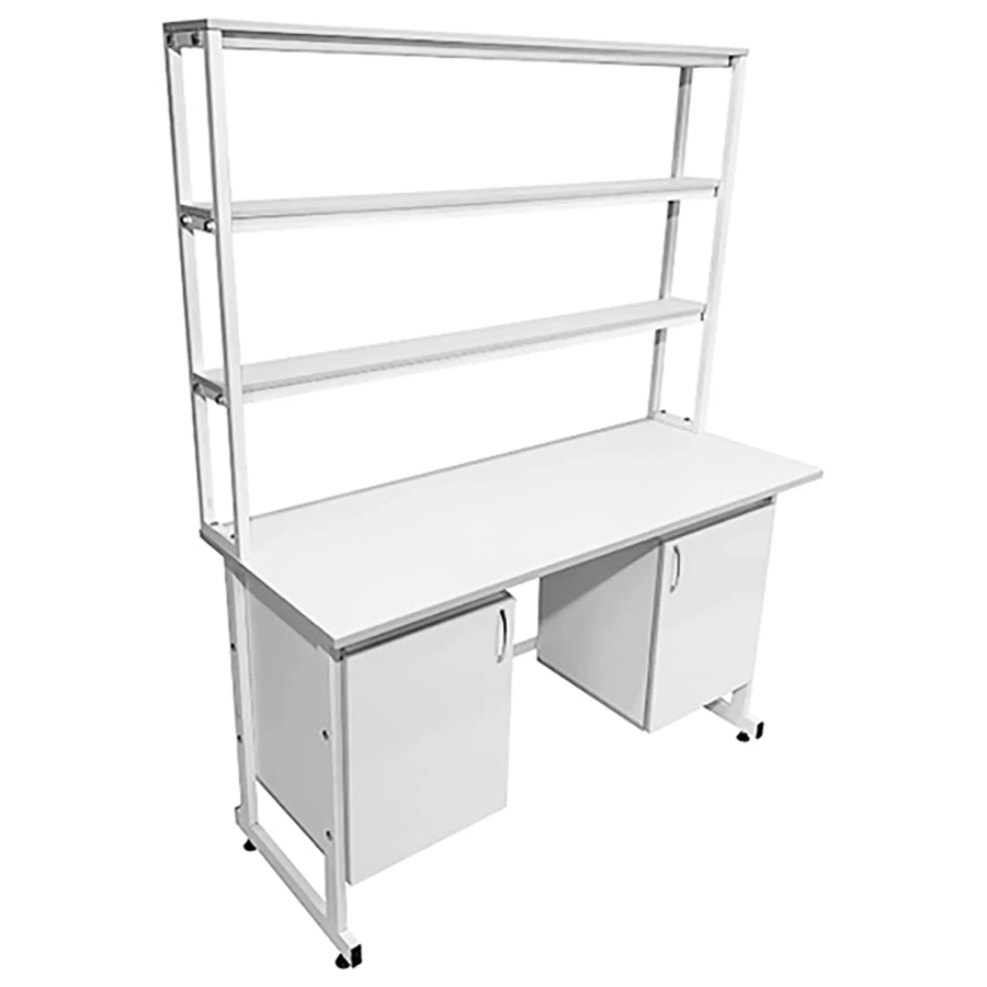 Стол лабораторный с надстройкой СЛн 16.006 (белый)