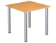 Стол обеденный квадратный школьный четырехместный на хромированных ножках 4 г/р СТЛн4.4