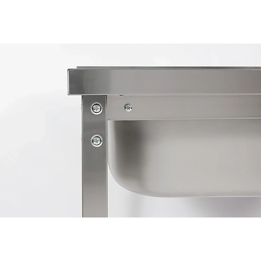 Ванна моечная двухсекционная цельнотянутая с бортом ВМЦ-2/12/6-БО-ЭН