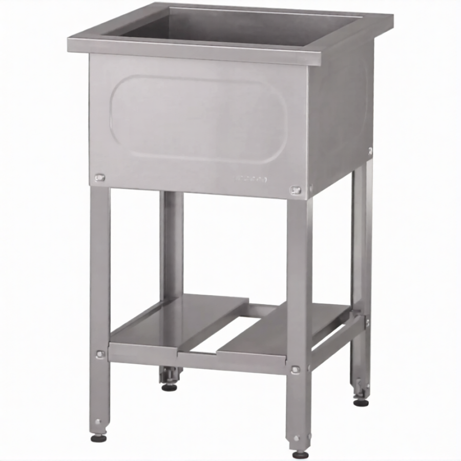 Ванна моечная ВМСн 530/2  2 м/о 430х430х300 (полка с отв., борт; ножка угл.)