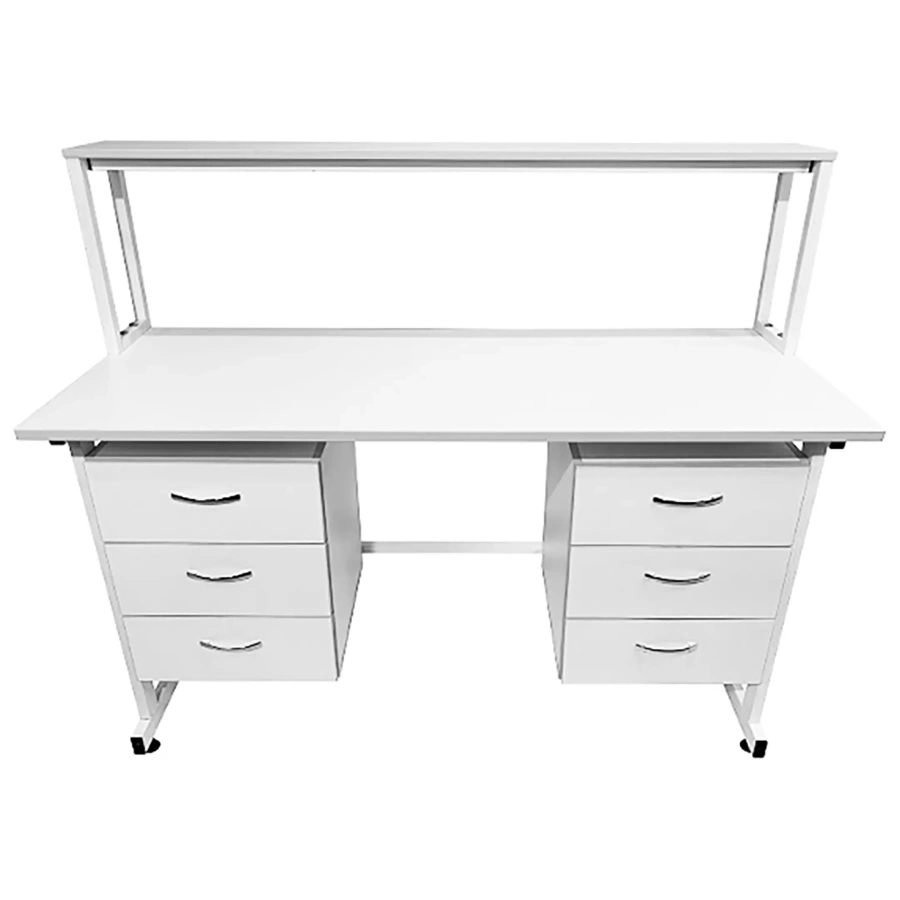 Стол лабораторный с надстройкой СЛн 16.015 (белый)