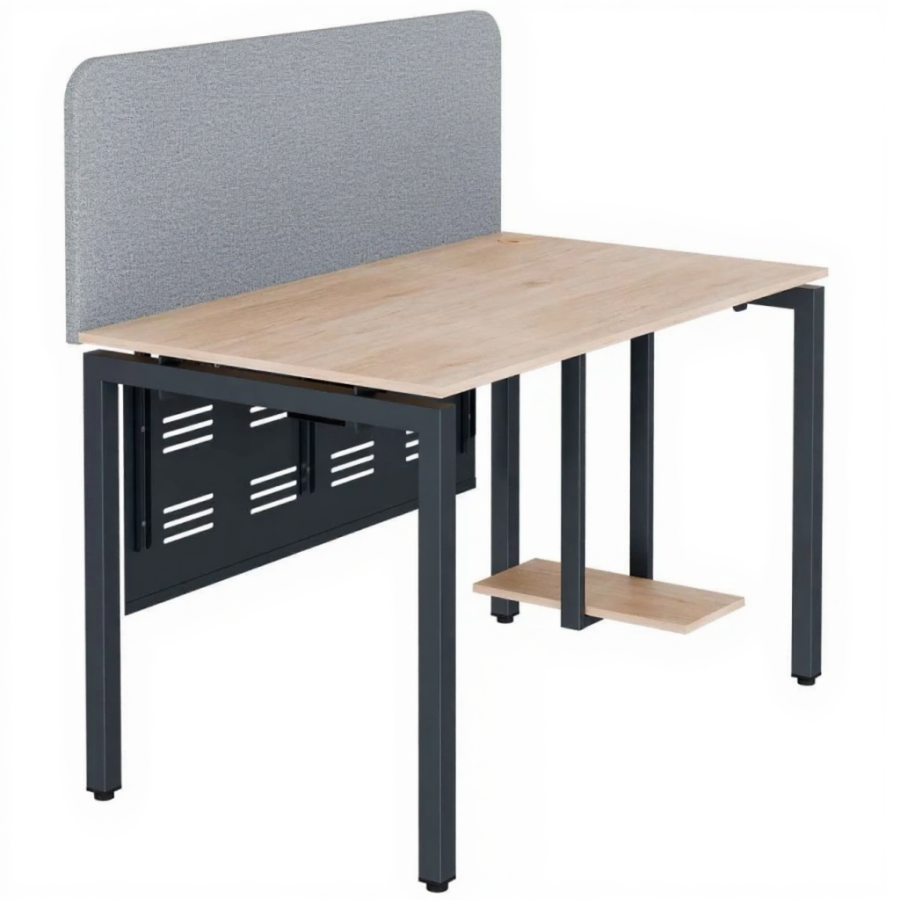 Офисный стол «СМАРТ» подстолье «П» профиль 40x40 Перегородка/перф экран/подвес/кабель канал столешница 16 мм