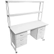 Стол лабораторный с надстройкой СЛн 16.007 (белый)